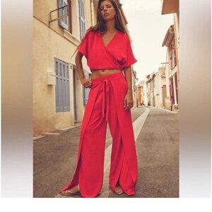 ZARA FLUID PAREO PANTS AND MATCHING TOP